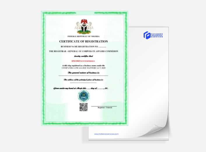 Fathenso business name registration